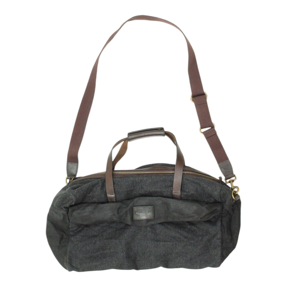 Massimo Dutti Mens Grey Travel Bag Vintage High End Designer Duffle Bag VTG Tote Bag – Easygoing Wear · Trending Graphic Apparel