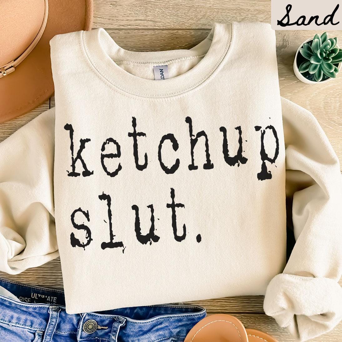 Ketchup Slut Sweatshirt Ketchup Gifts Ketchup Crewneck Funny Ketchup Shirts Sweatshirt – Fan Favorite · Great Gift For Fans