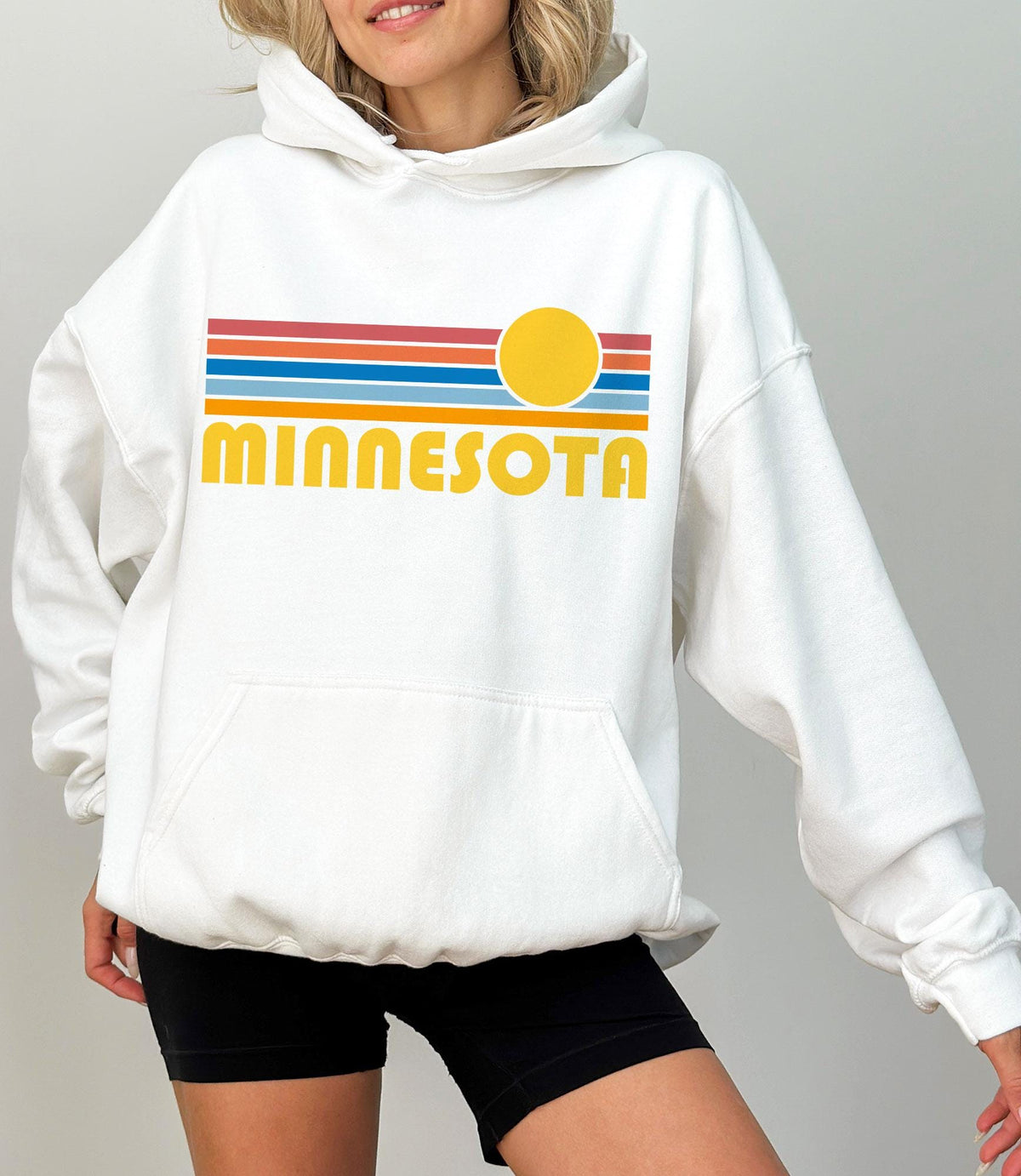 Minnesota Hoodie Retro Sunrise Unisex Minnesota Hoodie Sweatshirt Hoodie – Feel-Good Design · Trending Graphic Apparel