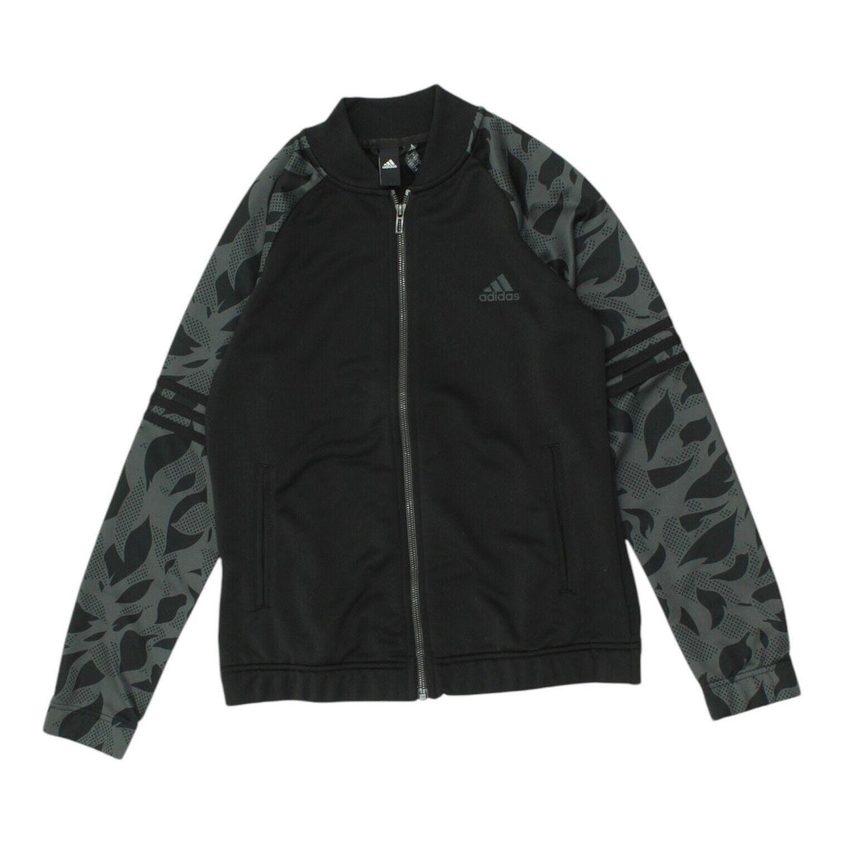 Adidas Black Track Jacket Mens Patterned Casual Designer Sportswear Full Zip Graphic Tee – Easygoing Wear · Must-Have Style