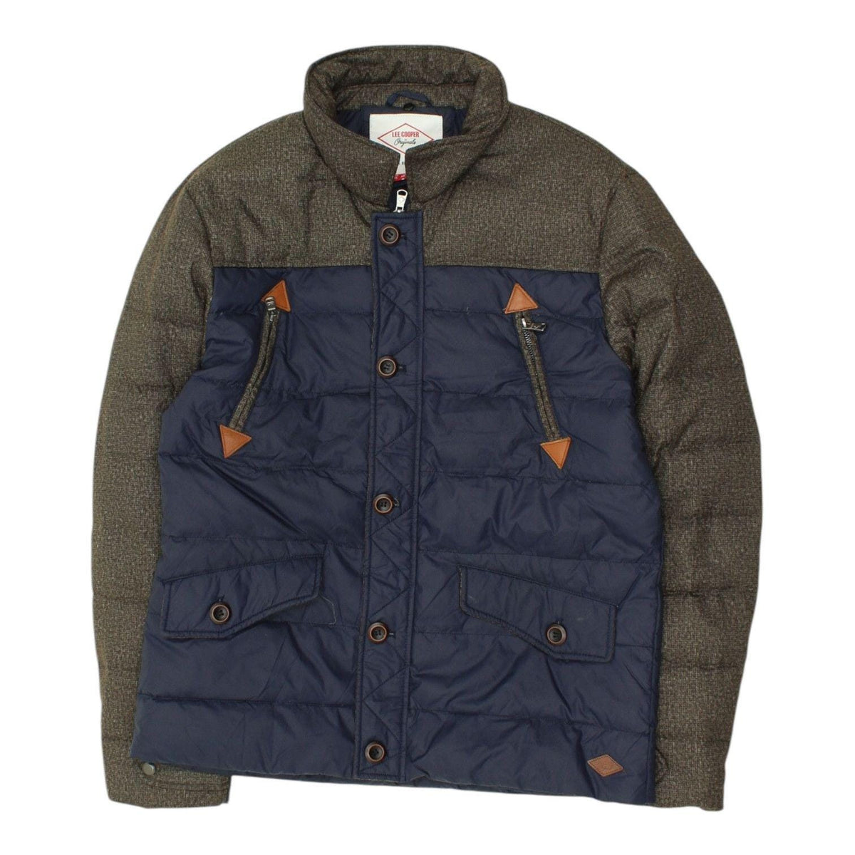 Lee Cooper Padded Jacket Mens Grey Navy Designer Button Up Full Zip Outerwear Graphic Tee – Everyday Comfort · High-Quality Print