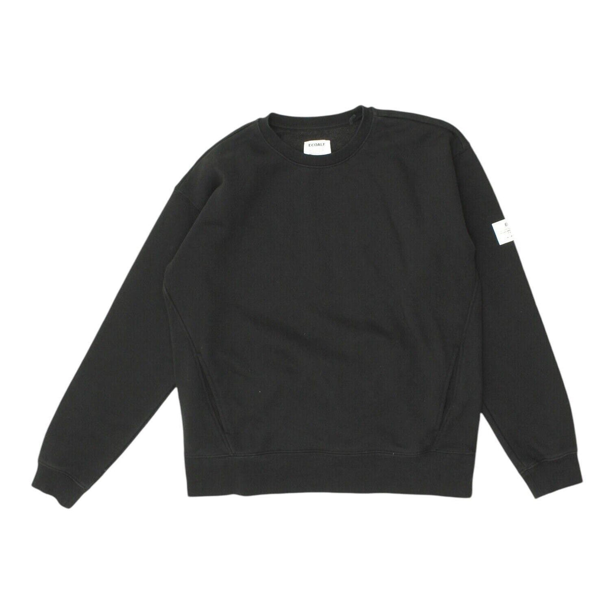 Ecoalf Mens Black Sweatshirt Sustainable Designer Pullover Crew Neck Casual Sweatshirt – Fan Favorite · Top Pick For Any Outfit