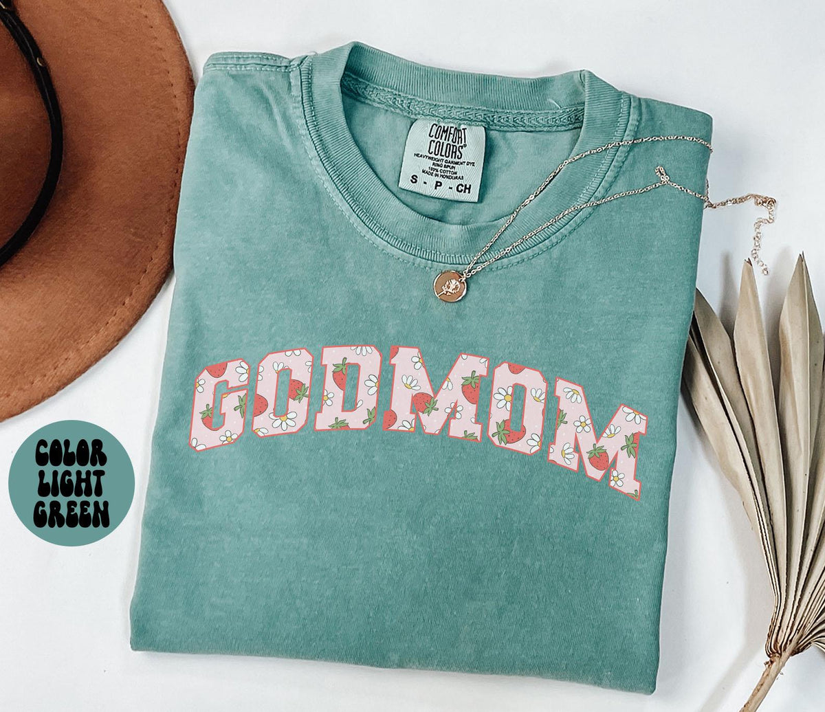 Godmom Shirt Mother39s Day Gifts Godmom Tees Godmom Gifts Strawberry Godmom Tshirts Graphic Tee – Everyday Comfort · Great Gift For Fans