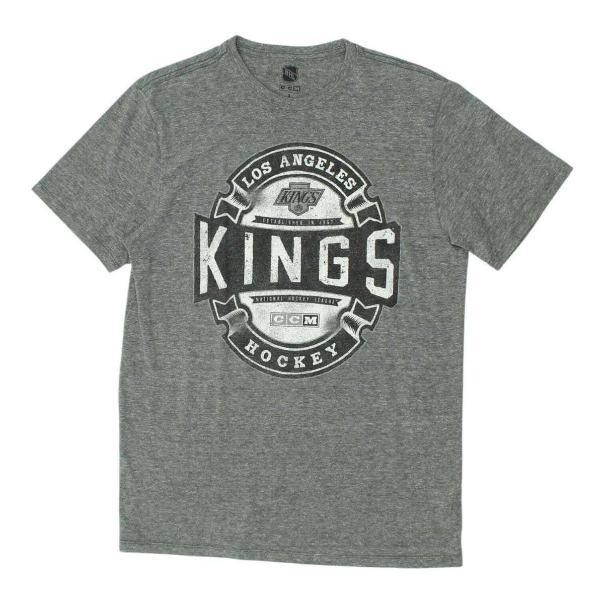 Los Angeles Kings Tshirt NHL Ice Hockey Mens Grey Crew Neck Logo Short Sleeve Graphic Tee – Everyday Comfort · Top Pick For Any Outfit