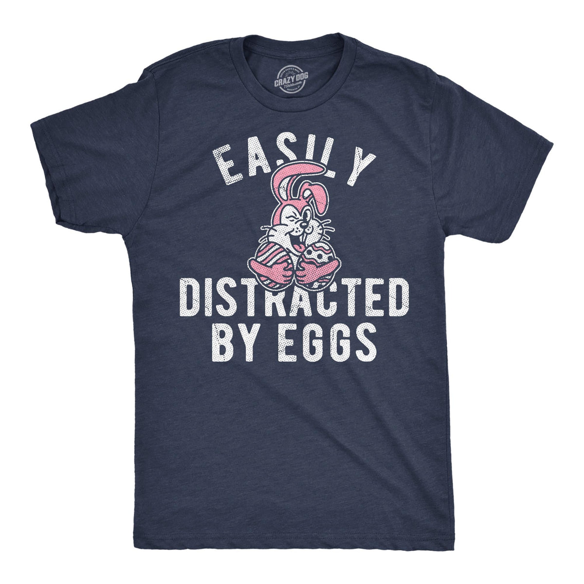 Easily Distracted By Eggs Funny Egg Shirts Funny Bunny Easter Mens Tee Shirt Rabbit Shirts Easter Shirt Easter Bunny Shirt Graphic Tee – Soft Feel · Great Gift For Fans