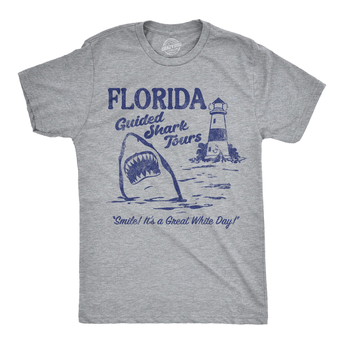 Florida Guided Shark Tours Shirt Shark Tshirts Great White Shark Great White Day Funny Mens T Shirt Ocean Lovers Cool Shirts for Guys Graphic Tee – Premium Graphic · Must-Have Style