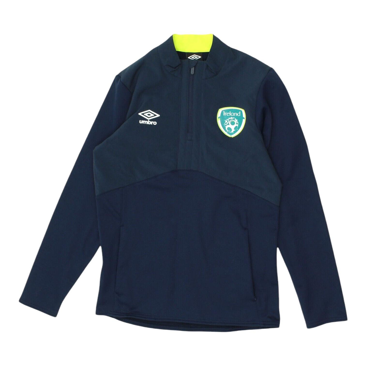 Ireland Football Training Top Umbro Mens Navy Blue 12 Zip Sports Sportwear Graphic Tee – Soft Feel · Perfect For Daily Wear