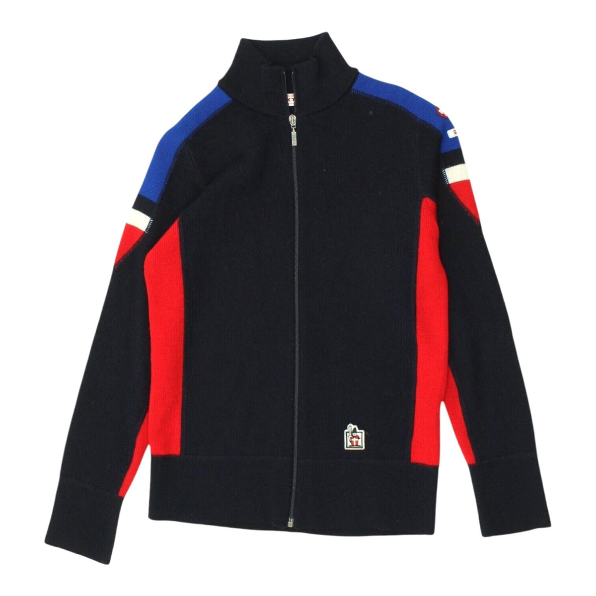 Sixty Mens Knit Jacket Vintage Navy Blue Designer Sports Full Zip Knitwear Graphic Tee – Aesthetic Look · Perfect For Daily Wear