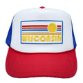 Kids Wisconsin Trucker Hat Ages 212 Retro Sunrise Wisconsin Snapback Youth Hat Kid39s Hat Graphic Tee – Everyday Comfort · Perfect For Daily Wear
