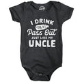Gift For Baby From Uncle Baby Undershirts Funny Baby Clothes I Drink Til I Pass Out Just Like My Uncle Uncle Drinking Uncle Gifts Graphic Tee – Fan Favorite · Great Gift For Fans
