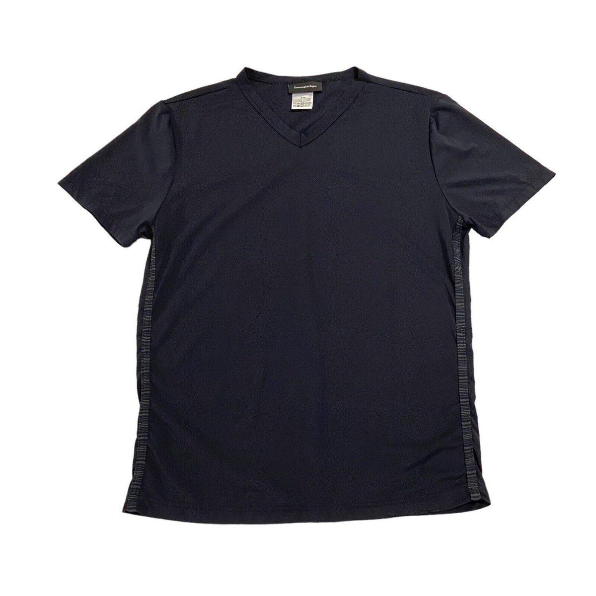 Ermenegildo Zegna Womens Tshirt Vintage VNeck Designer Dark Navy Polyamide Graphic Tee – Aesthetic Look · Top Pick For Any Outfit