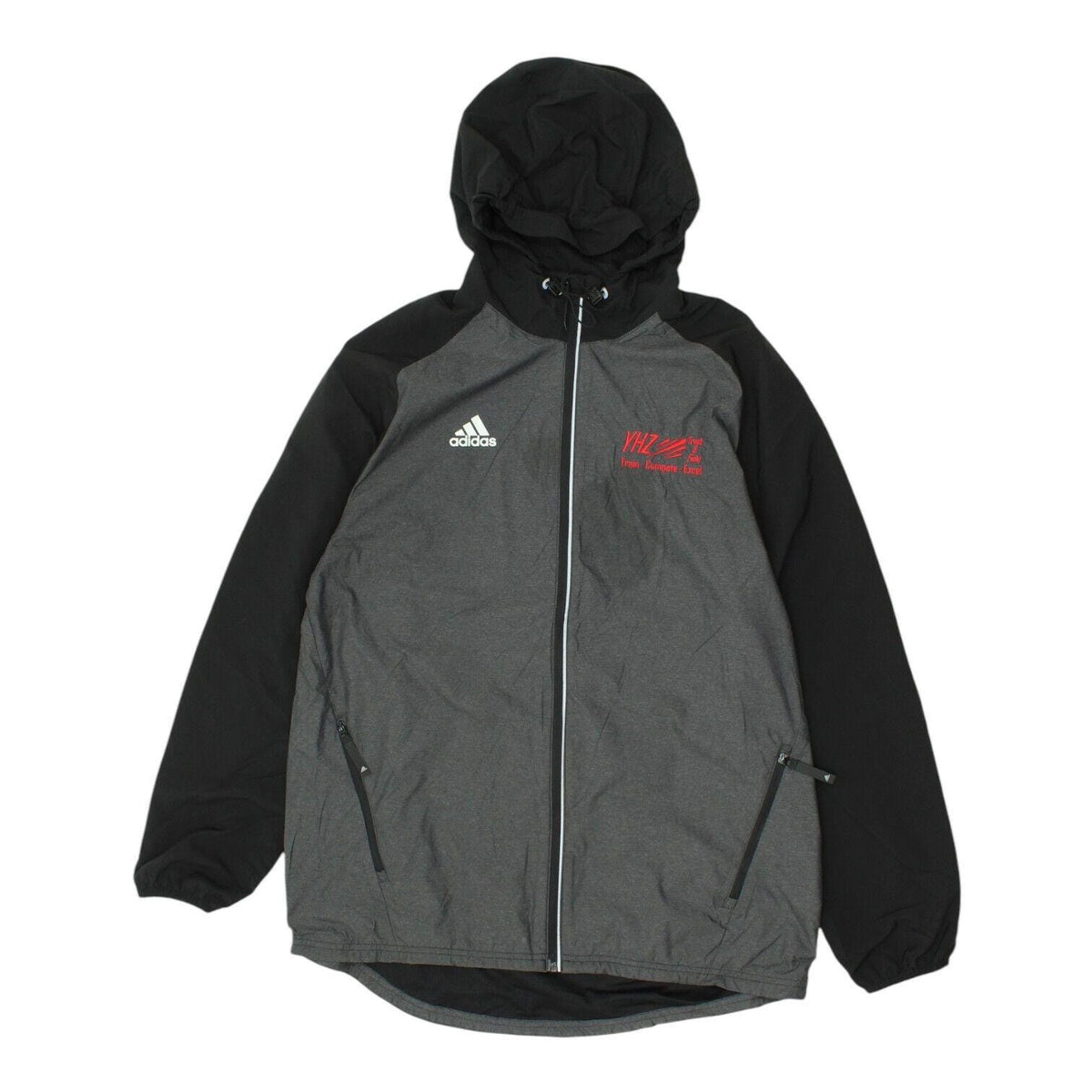 Adidas Mens Hooded Jacket Black Grey YHZ Track Field Full Zip Sports Hoodie Hoodie – Easygoing Wear · Trending Graphic Apparel
