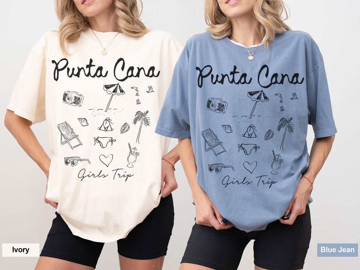 Punta Cana Dominican Republic Shirt Girls Trip Gifts for Her Comfort Colors Vacation Tshirt Matching Shirts Girls Trip Friends Tee Graphic Tee – Aesthetic Look · Perfect For Daily Wear