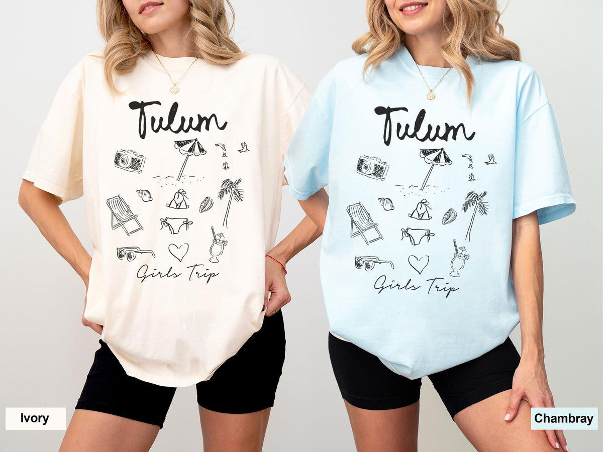 Tulum Mexico Shirt Girls Trip Shirts Gifts for Her Comfort Colors Vacation Tshirt Matching Shirts Friends Tee Graphic Tee – Aesthetic Look · High-Quality Print