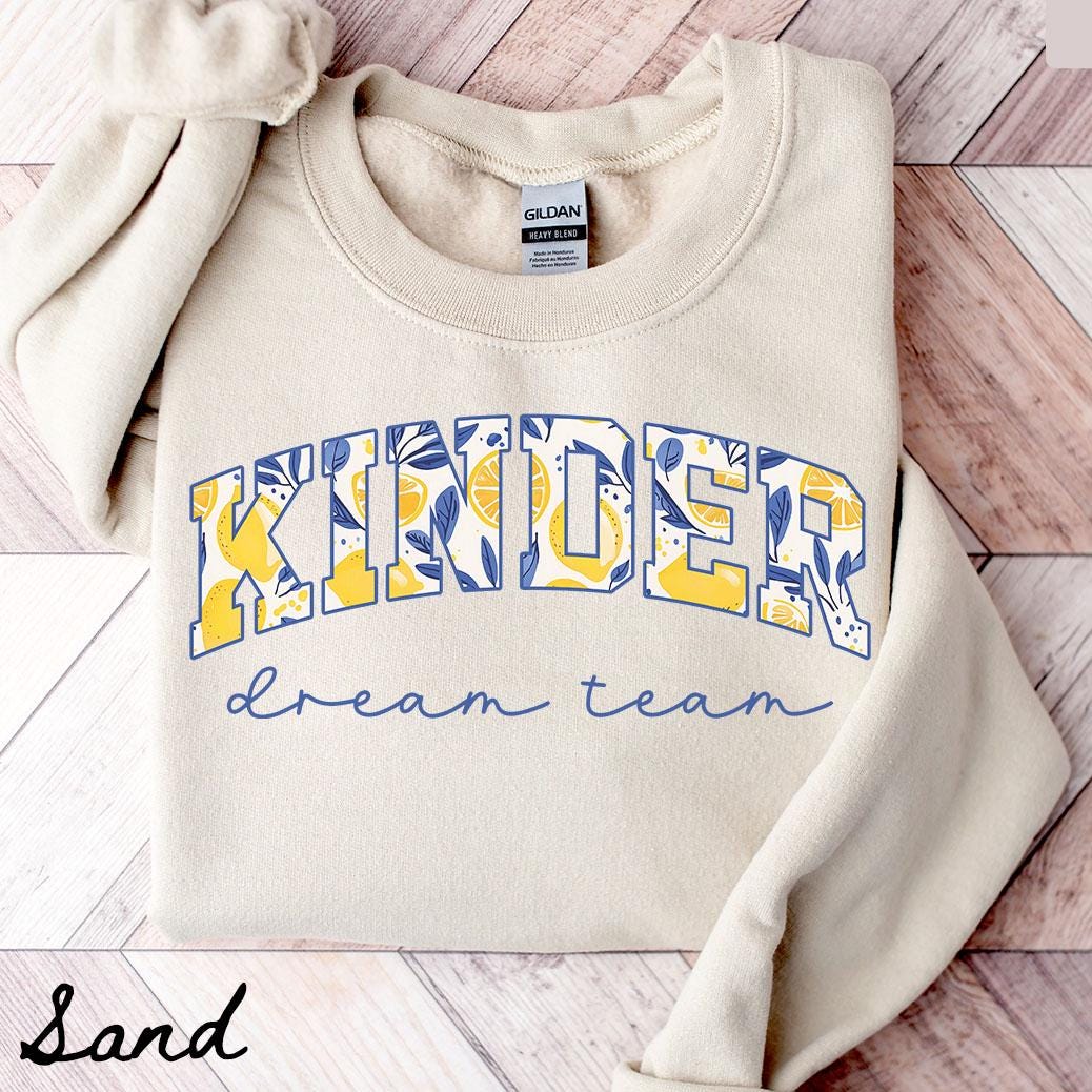 Kindergarten Team Sweatshirt Teacher Sweatshirt Kindergarten Crewneck Back to School Tee Kindergarten Department Gifts Crew Squad Sweatshirt – Feel-Good Design · Top Pick For Any Outfit