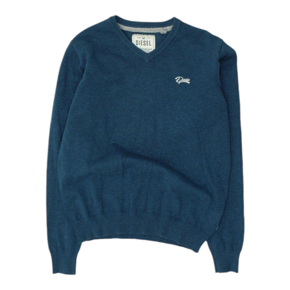 Diesel Mens Blue V Neck Knit Jumper Vintage Designer Sweater Knitwear VTG Graphic Tee – Soft Feel · Top Pick For Any Outfit