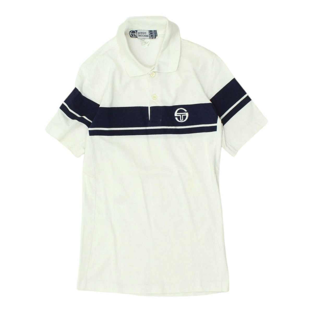 Sergio Tacchini Polo Shirt Vintage 80s Womens White Designer Sports Casual Graphic Tee – Cozy Vibes · Must-Have Style