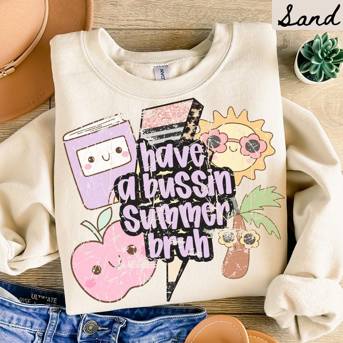 Have A Bussin Summer Sweatshirt Last Day of School Teacher Summer Crewneck Summer Break Shirts End of School Year Sweatshirt – Premium Graphic · Must-Have Style