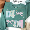 Nana Comfort Colors Sweatshirt Grandma Crewneck Mother39s Day Gifts New Grandmother Shirt Womens Bows Sweatshirt – Feel-Good Design · Perfect For Daily Wear