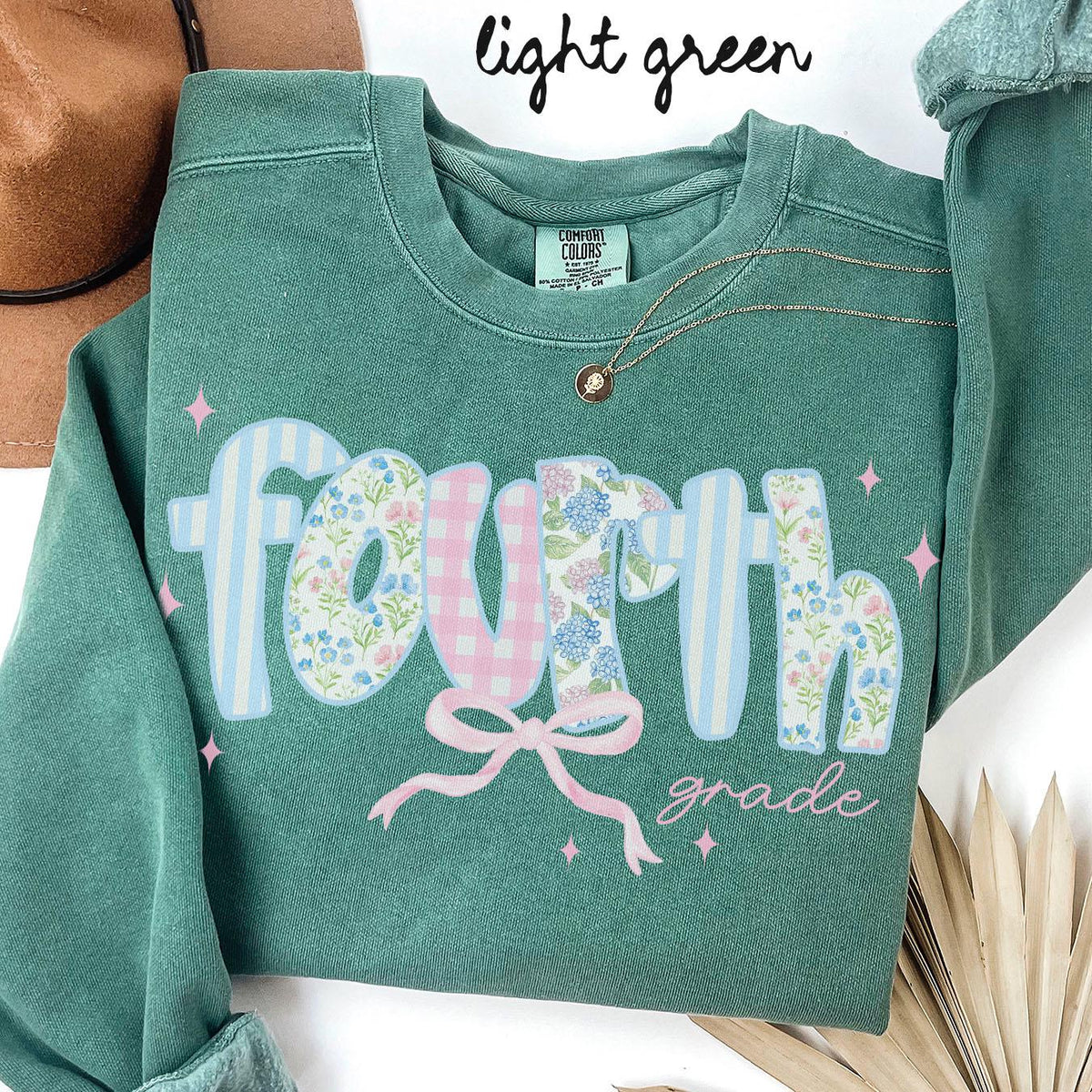 Fourth Grade Comfort Colors Sweatshirt Teacher Team Shirts 4th Grade Crewneck Back to School Fourth Grade Department Gifts Crew Sweatshirt – Bold Style · Trending Graphic Apparel