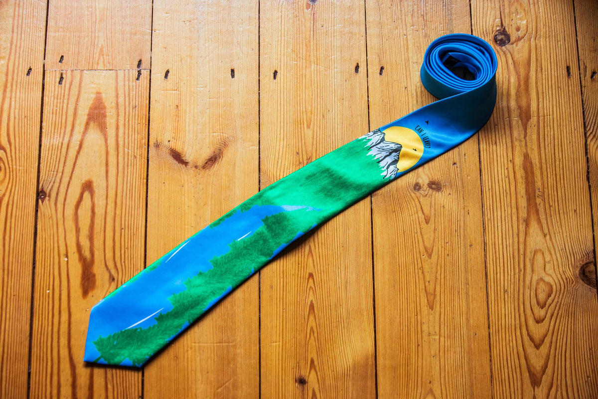 Unique Father39s Day Gift Can I Leave Necktie Necktie For Work Gifts For Grandpa Funny Neckties Hiker Gifts Outdoorsy Ties Mountains Graphic Tee – Bold Style · Great Gift For Fans