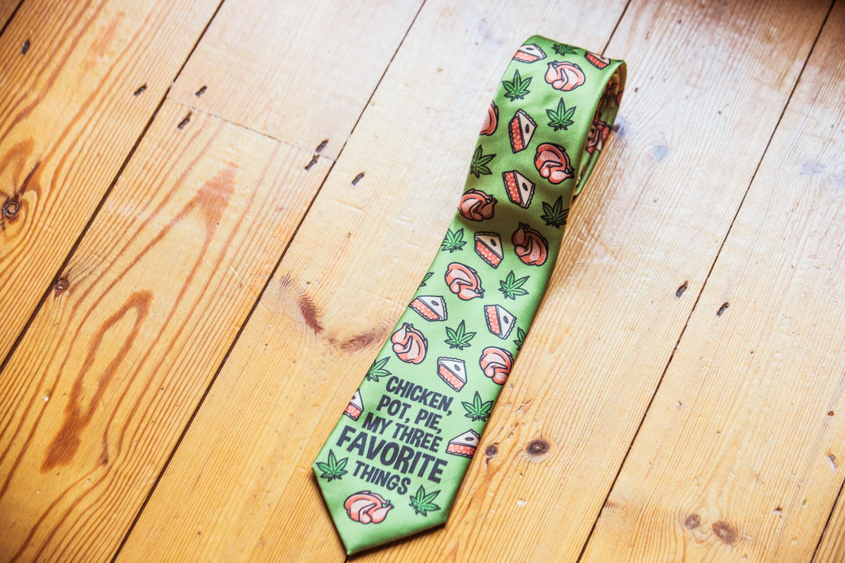 Unique Father39s Day Gift Chicken Pot Pie Necktie Retirement Gift Gifts For Grandpa Funny Neckties 420 Ties Weed Ties Pot Neckties Graphic Tee – Fan Favorite · Perfect For Daily Wear