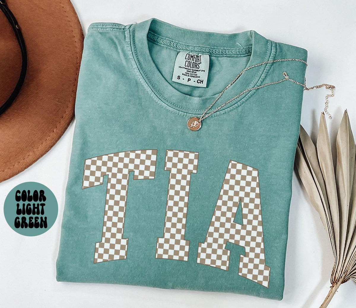 Tia Shirt Mother39s Day Gifts Tia Tees Tia Gifts Checkered Tia Tshirts Graphic Tee – Aesthetic Look · Top Pick For Any Outfit