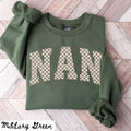 Nan Sweatshirt Mother39s Day Gifts Nan Crewneck Nan Shirts Nan Gifts Checkered Sweatshirt – Cozy Vibes · Top Pick For Any Outfit