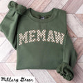 Memaw Sweatshirt Mother39s Day Gifts Memaw Crewneck Memaw Shirts Memaw Gifts Checkered Sweatshirt – Everyday Comfort · Perfect For Daily Wear