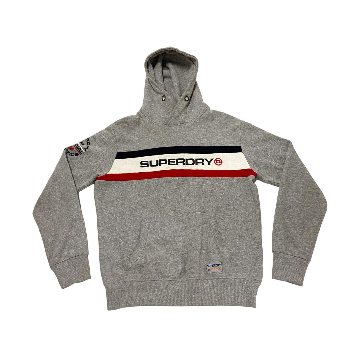 Superdry Mens Grey Hoodie Vintage Sportswear Spellout Pullover Hoody Hoodie – Soft Feel · Trending Graphic Apparel