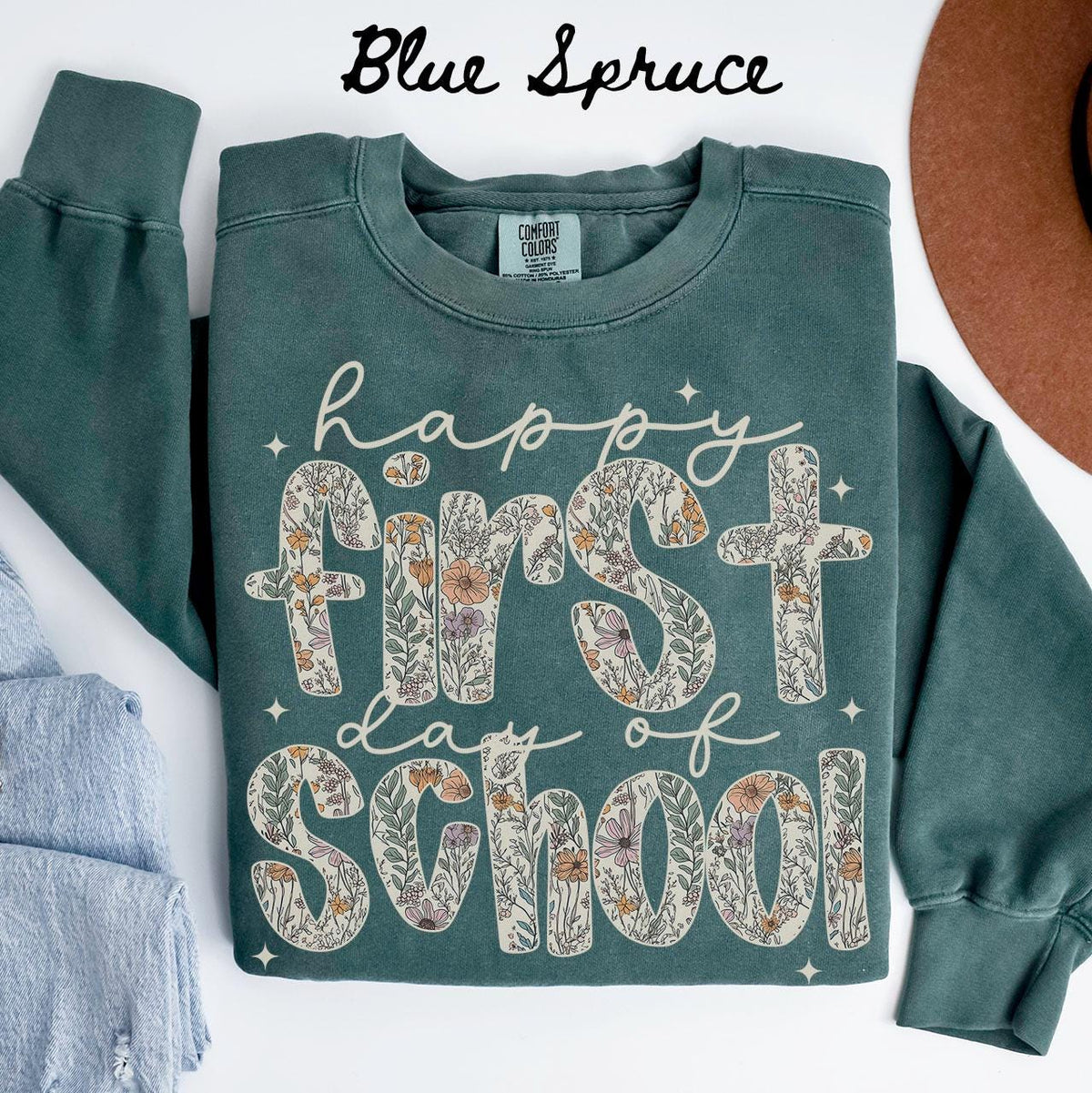 Comfort Colors Back to School Sweatshirt Teacher Crewneck First Day of School Shirt 1st Day of School Welcome Back to School Gifts Sweatshirt – Bold Style · Must-Have Style