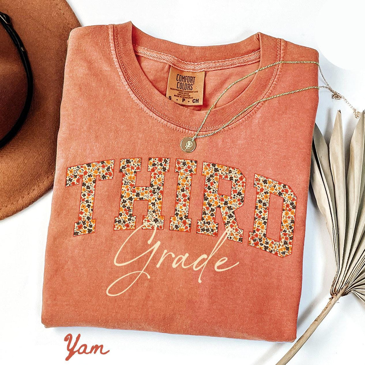 Third Grade Comfort Colors Shirt Fall Autumn Teacher Tee 3rd Grade TShirt Back to School Third Grade Department Gifts Crew Squad Graphic Tee – Soft Feel · Great Gift For Fans