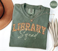Library Comfort Colors Shirt Fall Autumn Teacher Tee Librarian TShirt Back to School Library Department Gifts Crew Squad Graphic Tee – Fan Favorite · Trending Graphic Apparel
