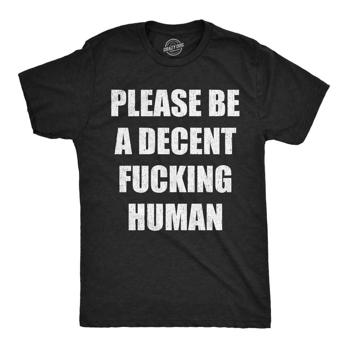 Please Be A Decent Fucking Human Mental Health Sarcastic Shirt Funny Mens Rude Shirts Offensive Shirt Love Shirts Kind People Shirt Graphic Tee – Fan Favorite · Must-Have Style