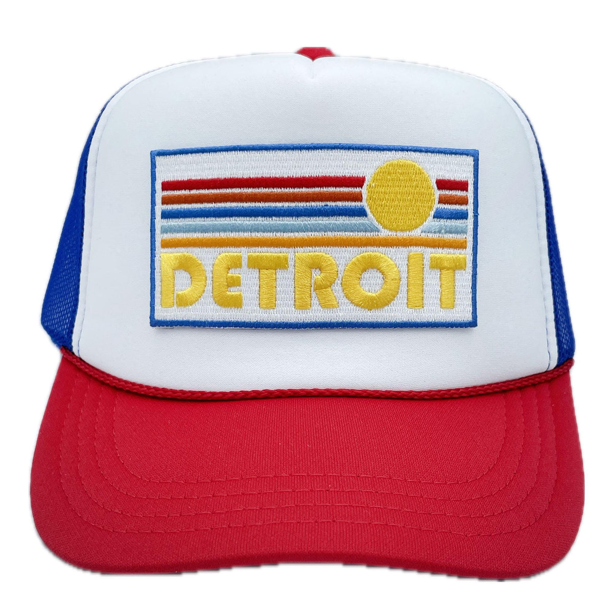 Kids Detroit Michigan Trucker Hat Ages 212 Retro Sunrise Detroit Snapback Youth Hat Kid39s Hat Graphic Tee – Everyday Comfort · Must-Have Style