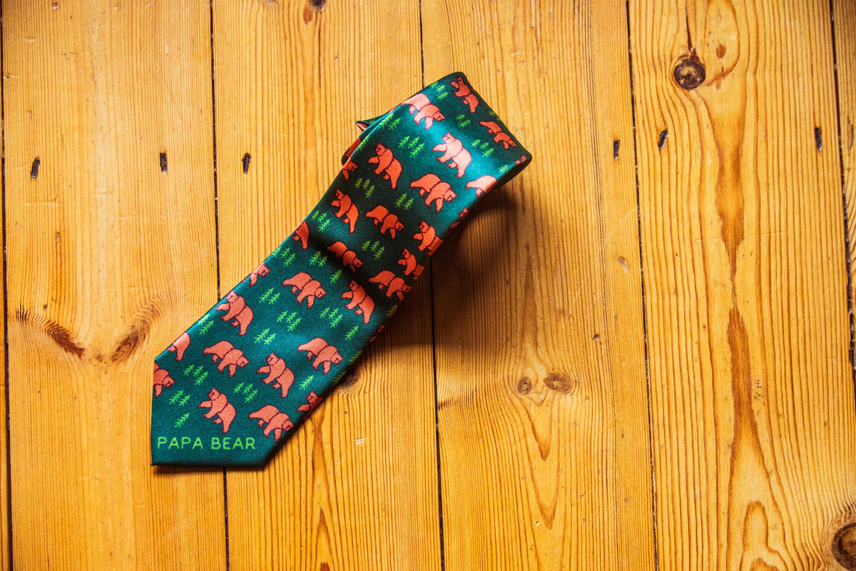 Unique Father39s Day Gift Papa Bear Necktie Necktie For Work Gift For Papa Gifts For Grandpa Funny Neckties Papa Tie Outdoorsy Ties Graphic Tee – Feel-Good Design · High-Quality Print