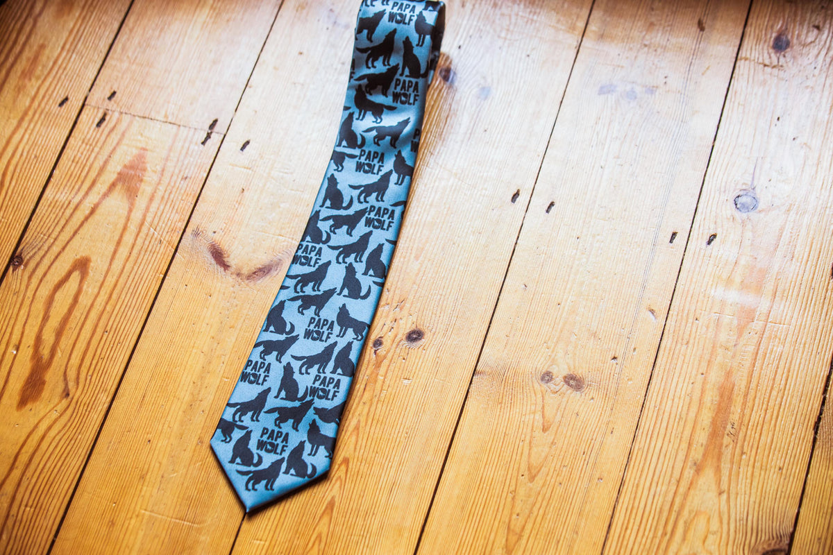 Unique Father39s Day Gift Papa Wolf Necktie Necktie For Work Gift For Papa Gifts For Grandpa Funny Neckties Wolf Ties Outdoorsy Ties Graphic Tee – Warm & Stylish · Trending Graphic Apparel