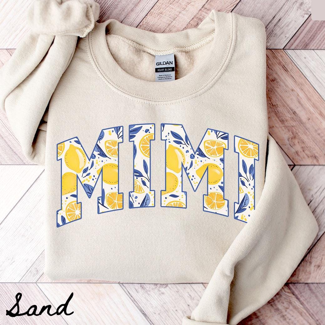 Mimi Sweatshirt Grandma Crewneck Mother39s Day Gifts New Grandmother Shirt Womens Summer Lemon Sweatshirt – Cozy Vibes · Perfect For Daily Wear