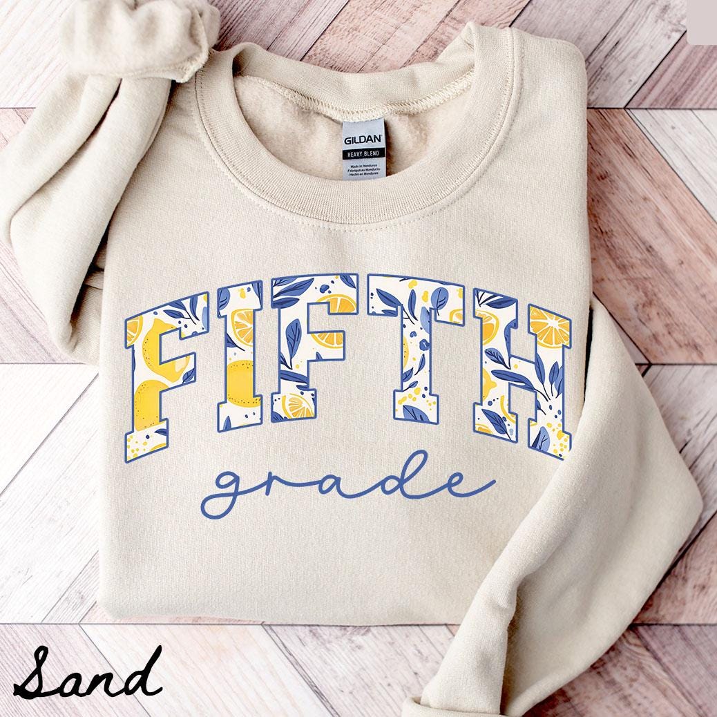 Fifth Grade Team Sweatshirt Teacher Sweatshirt 5th Grade Crewneck Back to School Tee Fifth Grade Department Gifts Crew Squad Sweatshirt – Feel-Good Design · Great Gift For Fans