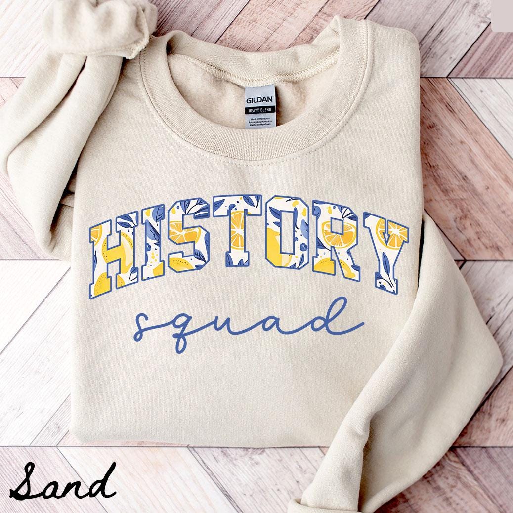 History Team Sweatshirt Teacher Sweatshirt History Crewneck Back to School Tee History Department Gifts Crew Squad Sweatshirt – Warm & Stylish · Great Gift For Fans
