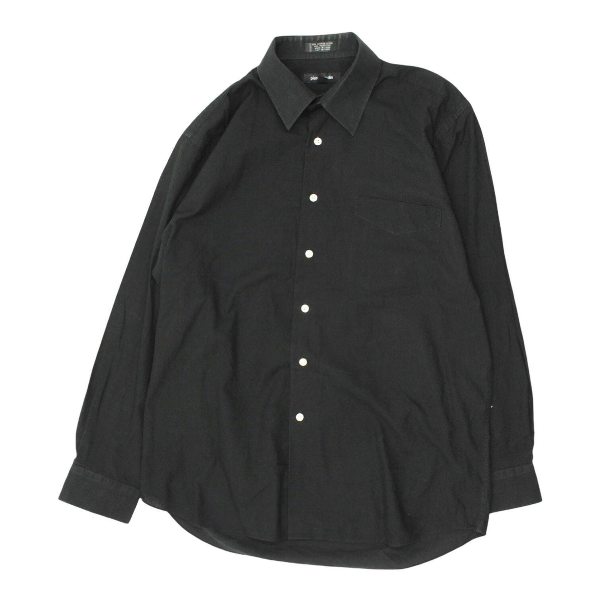 Pierre Cardin Black Shirt Mens UK L Button Up Designer Formal Collared Graphic Tee – Everyday Comfort · Must-Have Style