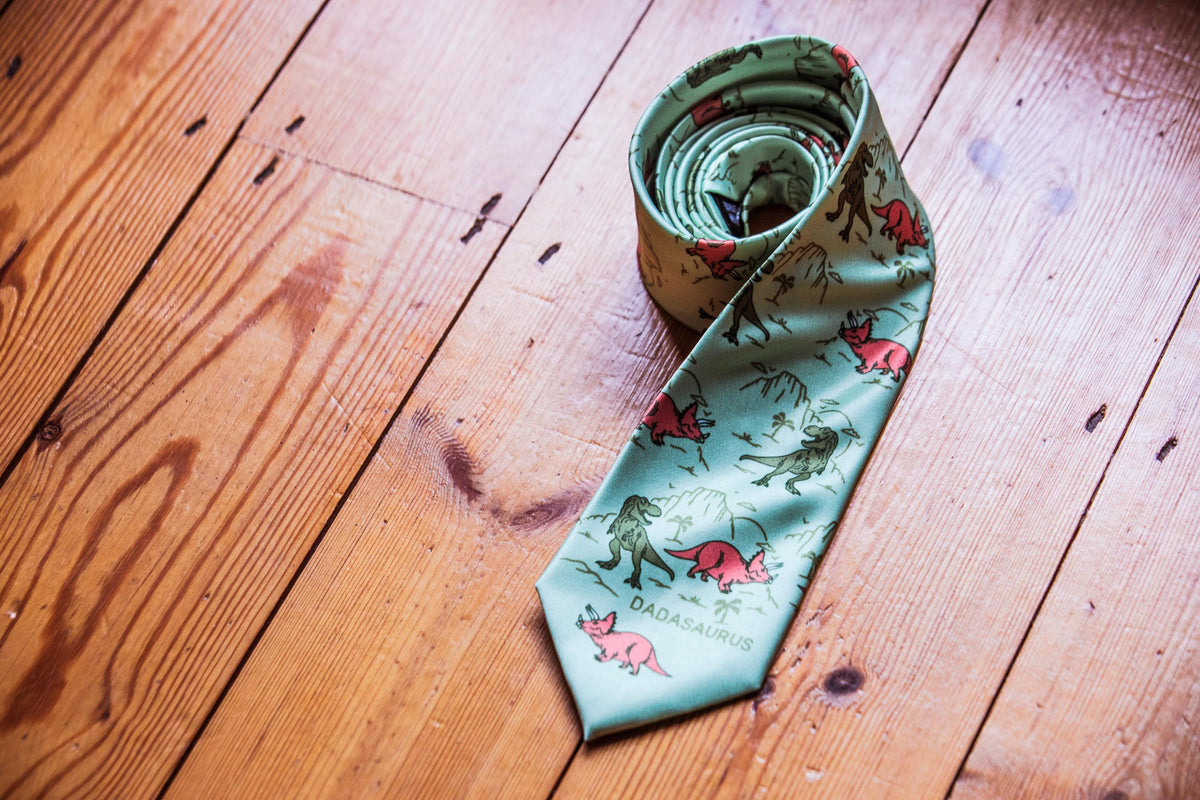 Gifts For Dinosaur Lovers Father39s Day Gift Dadasaurus Ties Necktie For Work Gift For Dad TRex Gifts Funny Neckties Dinosaur Ties Graphic Tee – Soft Feel · High-Quality Print