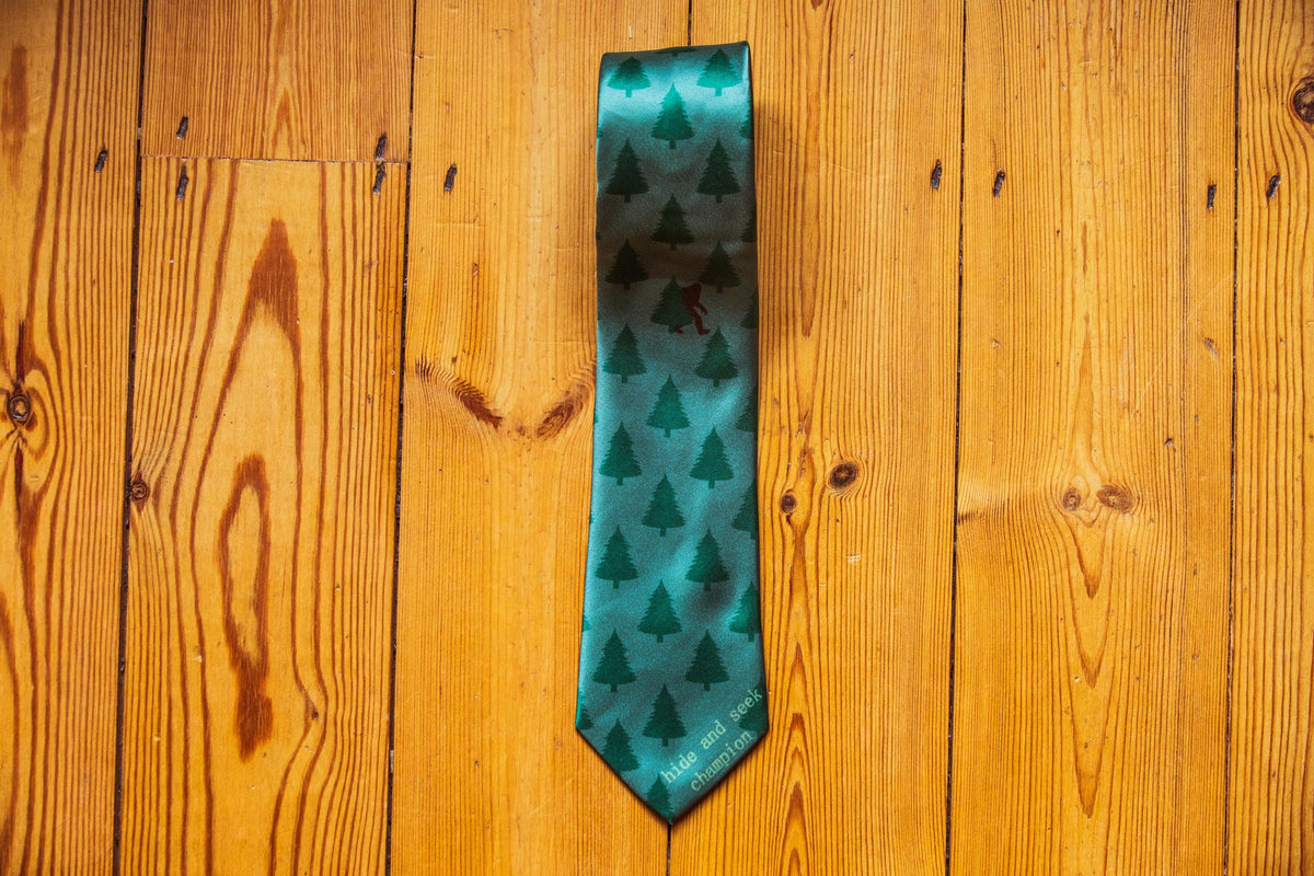Gifts For Big Foot Lover Father39s Day Gift Hide and Seek Champion Ties Necktie For Work Gift For Dad Funny Neckties Sasquatch Ties Graphic Tee – Bold Style · Trending Graphic Apparel