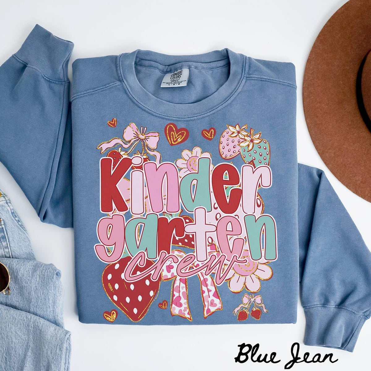 Comfort Colors Kindergarten Team Sweatshirt Teacher Sweatshirt Kindergarten Crewneck Back to School Tee Kindergarten Department Gifts Sweatshirt – Soft Feel · High-Quality Print