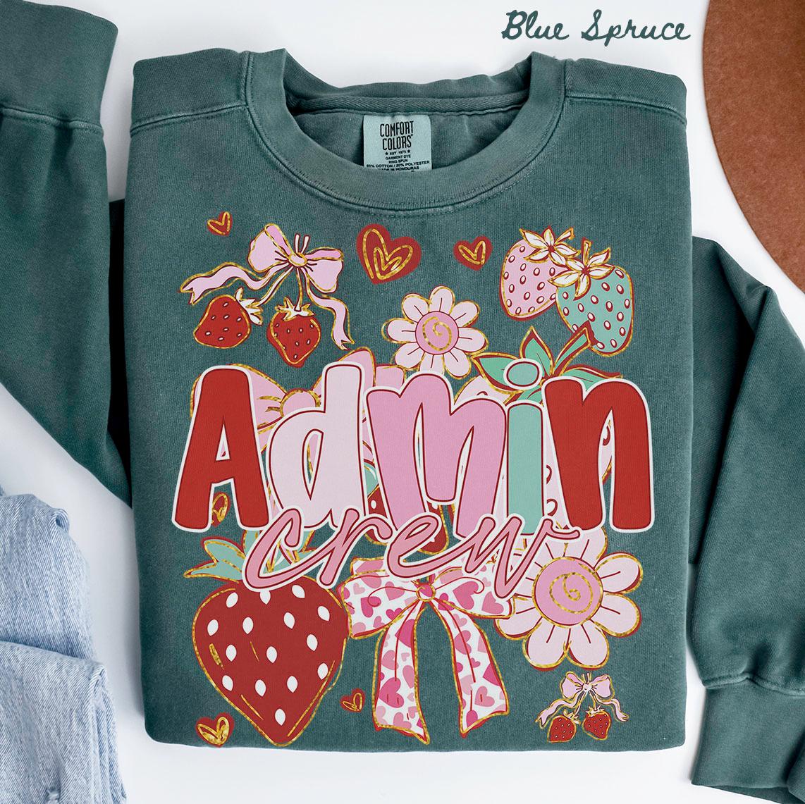 Comfort Colors Admin Team Sweatshirt Teacher Sweatshirt Administration Crewneck Back to School Tee Office Department Gifts Crew Squad Sweatshirt – Everyday Comfort · Perfect For Daily Wear