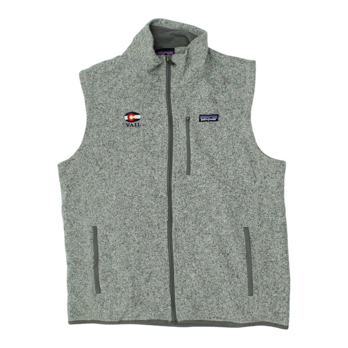 Patagonia Mens Grey Gilet Vintage Designer Full Zip Knit Bodywarmer Outdoors Graphic Tee – Warm & Stylish · High-Quality Print