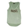 Diesel Womens Green Vest Sequin Logo Designer VNeck Sleeveless Tank Top Tank Top – Fan Favorite · Great Gift For Fans