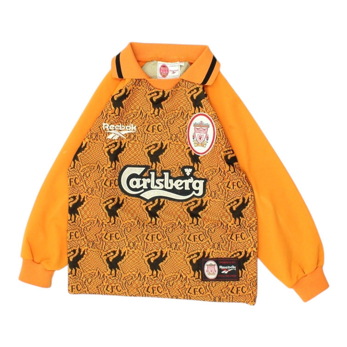 Liverpool FC Kids Tshirt 9697 Orange Boys Football Long Sleeve Goalkeeper Top Graphic Tee – Fan Favorite · Must-Have Style