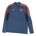 Manchester United Training Top Adidas Mens Blue 14 Zip Sports Football Man U Graphic Tee – Bold Style · High-Quality Print