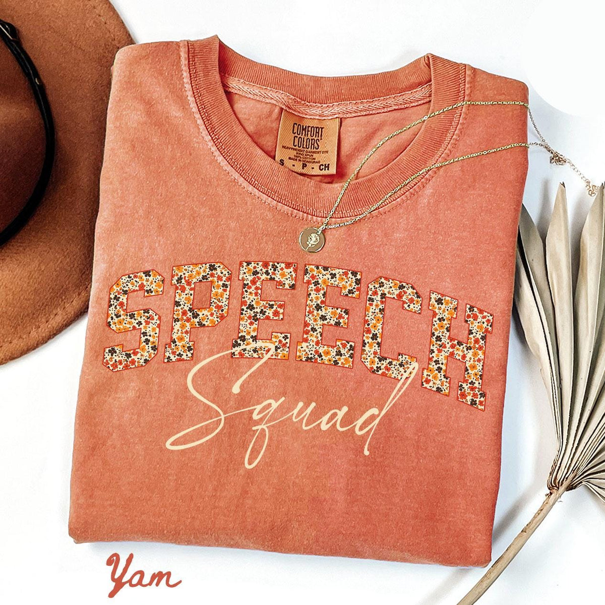 Speech Comfort Colors Shirt Fall Autumn Teacher Tee SLP Grade TShirt Back to School Speech Therapy Department Gifts Crew Squad Graphic Tee – Premium Graphic · High-Quality Print